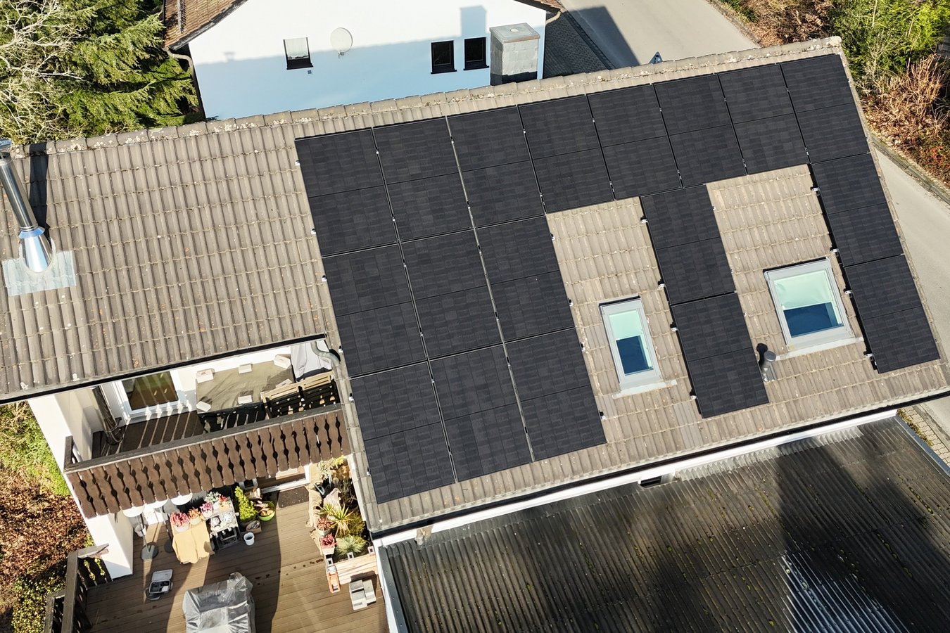 PV-Dachanlage eines AggerEnergie-Kunden