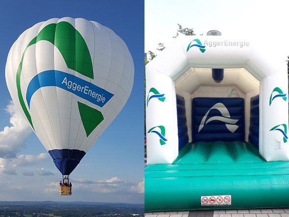 Heißluftballon und Hüpfburg der AggerEnergie